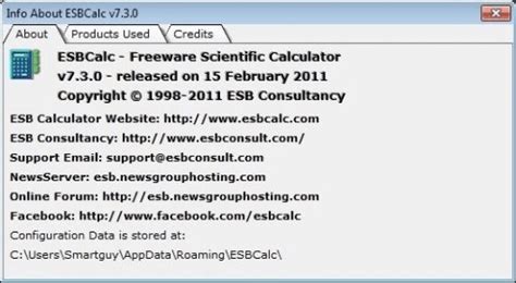 Free update of Esbcalc 7.3.1 Portable